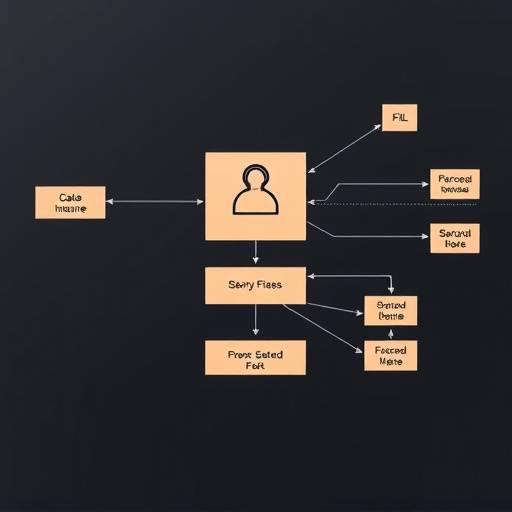 Diagram showing data flow and security protocols