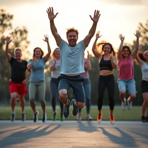 Person doing jumping jacks