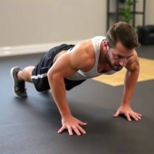 Person doing push-ups on their knees