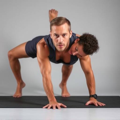 Person holding a plank position