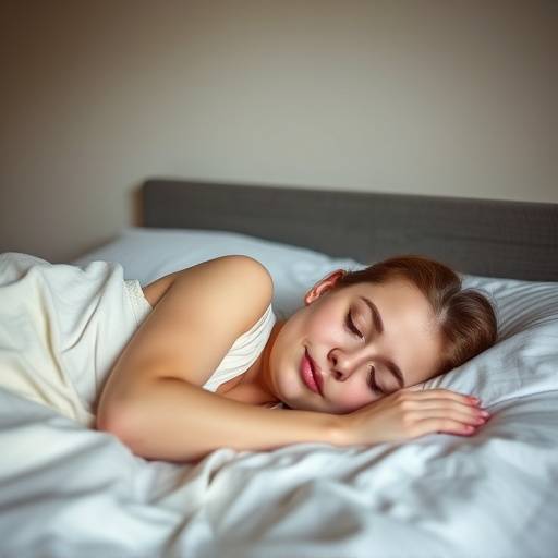 Person sleeping peacefully in bed